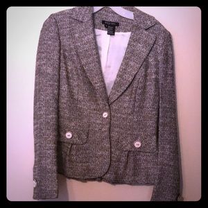 Etcetera black and white blazer with detailed back